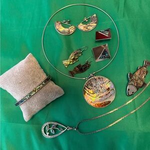 Colorful Abalone Jewelry Set